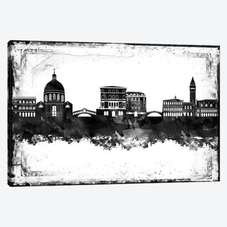 Venice Black & White Film Canvas Print #WDA1483} by WallDecorAddict Canvas Artwork