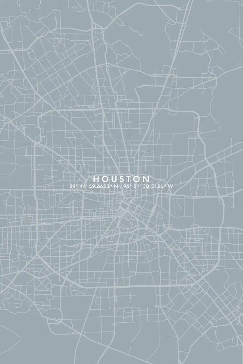 Houston City Map Simple Color