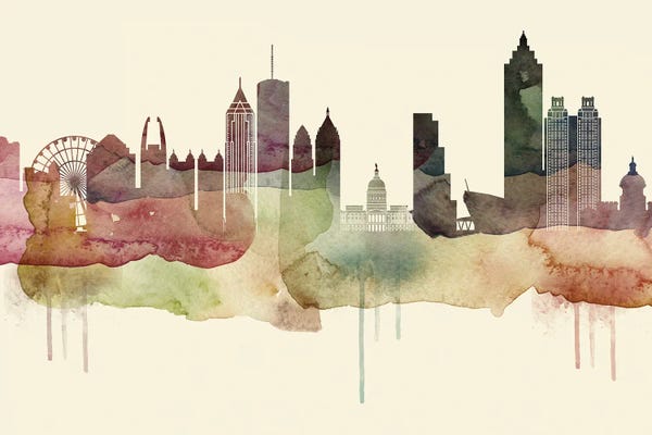 Georgia: Atlanta Desert Style Skyline by WallDecorAddict
