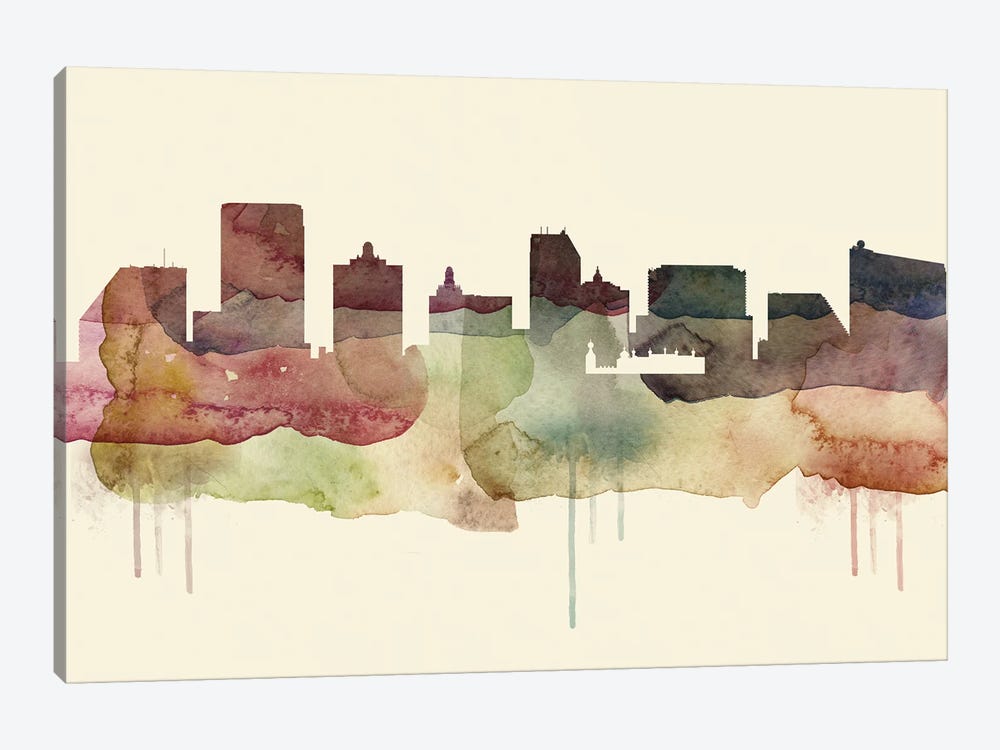 Atlantic City Desert Style Skyline by WallDecorAddict 1-piece Canvas Art