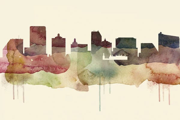 Atlantic City: Atlantic City Desert Style Skyline by WallDecorAddict