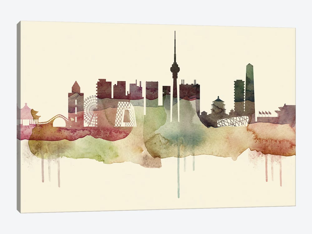 Beijing Desert Style Skyline by WallDecorAddict 1-piece Canvas Print