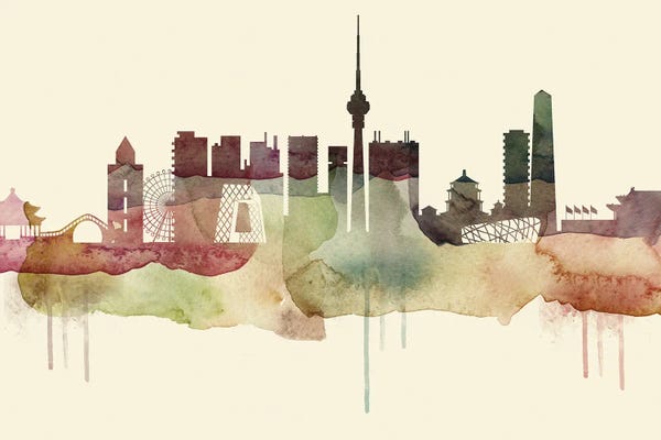 Beijing: Beijing Desert Style Skyline by WallDecorAddict
