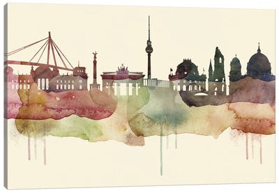 Berlin Desert Style Skyline Canvas Art Print - Berlin Art