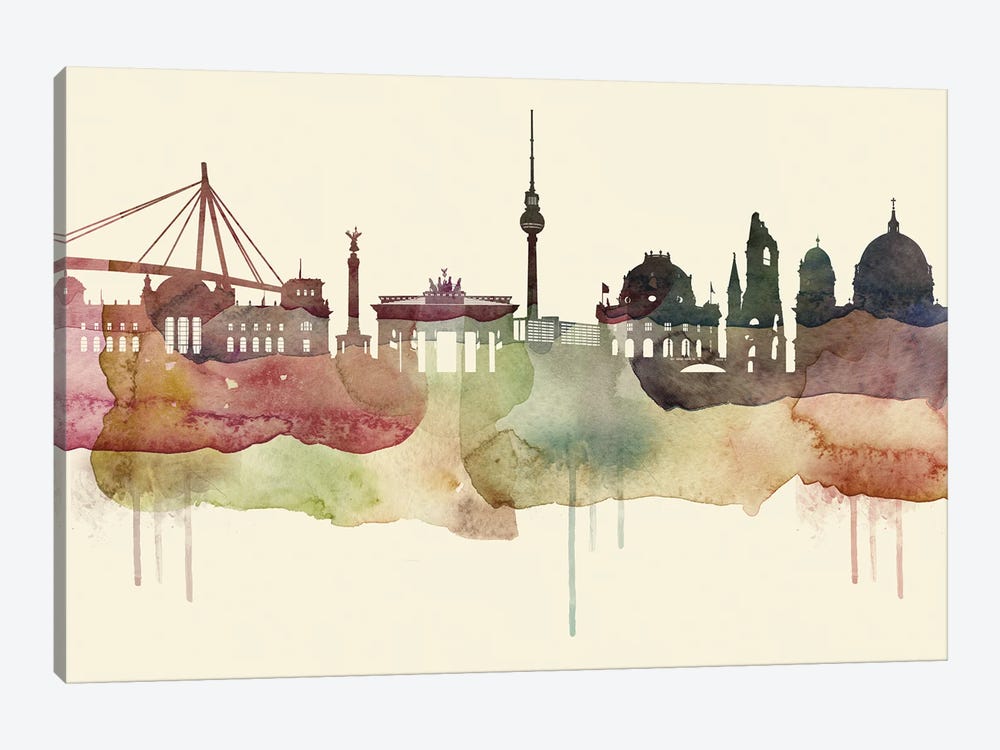 Berlin Desert Style Skyline by WallDecorAddict 1-piece Canvas Wall Art