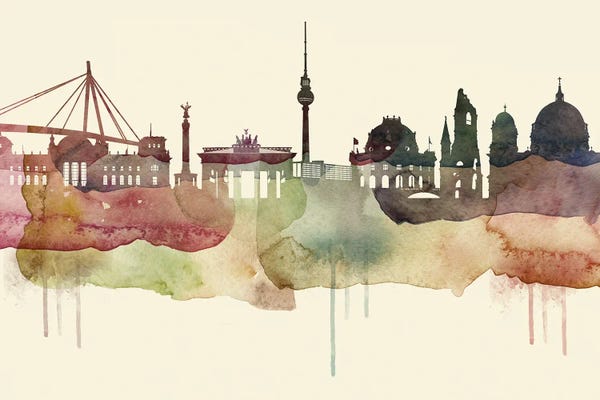Berlin: Berlin Desert Style Skyline by WallDecorAddict