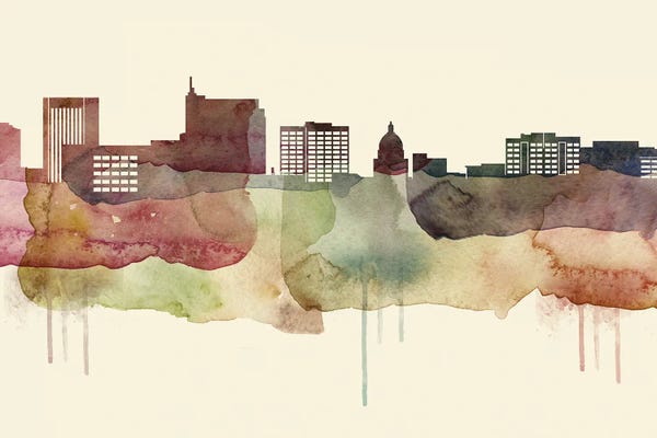 Idaho: Boise Desert Style Skyline by WallDecorAddict