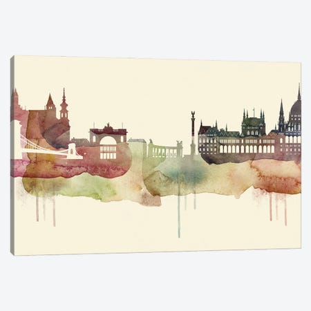 Budapest Desert Style Skyline Canvas Print #WDA1502} by WallDecorAddict Canvas Art Print