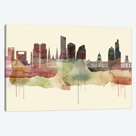 Buenos Aires Desert Style Skyline Canvas Print #WDA1503} by WallDecorAddict Canvas Art Print