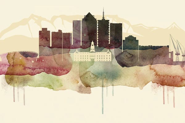 South Africa: Cape Town Desert Style Skyline by WallDecorAddict