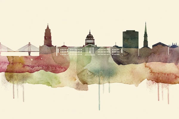 South Carolina: Charleston Desert Style Skyline by WallDecorAddict