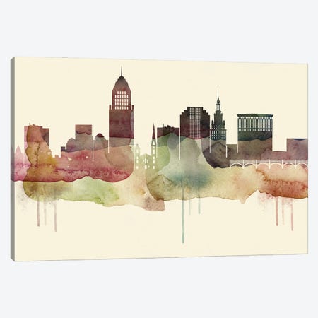 Cleveland Desert Style Skyline Canvas Print #WDA1510} by WallDecorAddict Canvas Artwork
