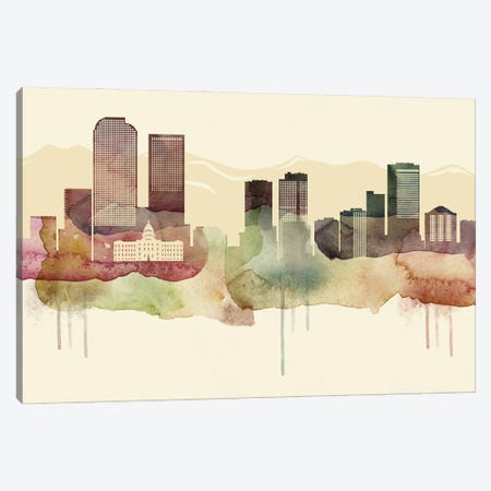 Denver Skyline Canvas Wall Art by WallDecorAddict | iCanvas