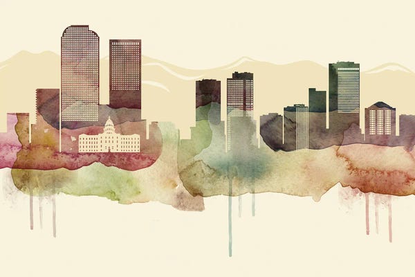 Denver: Denver Desert Style Skyline by WallDecorAddict