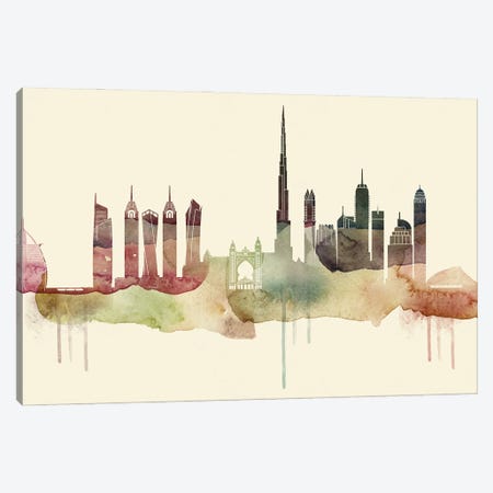 Dubai Desert Style Skyline Canvas Print #WDA1516} by WallDecorAddict Canvas Art Print