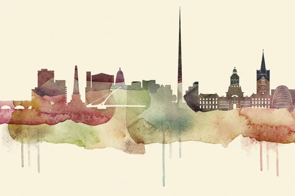 Dublin: Dublin Desert Style Skyline by WallDecorAddict