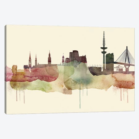Dusseldorf Desert Style Skyline Canvas Print #WDA1518} by WallDecorAddict Canvas Artwork