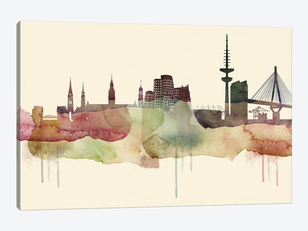 Dusseldorf Desert Style Skyline by WallDecorAddict 1-piece Canvas Art Print
