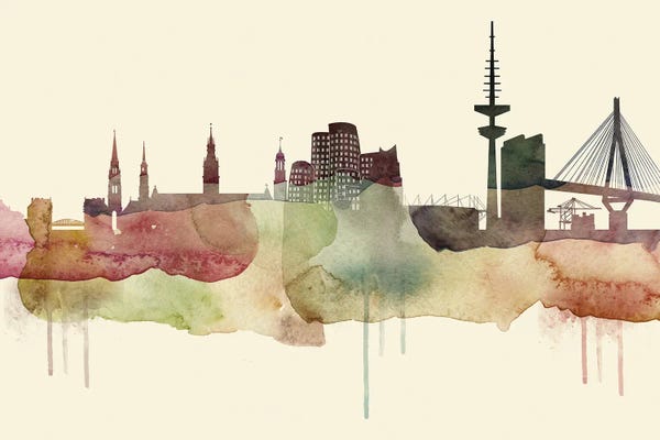 Dusseldorf: Dusseldorf Desert Style Skyline by WallDecorAddict