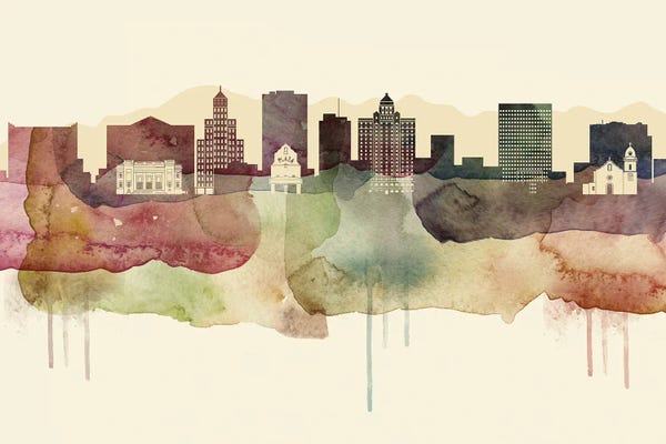 El Paso: El Paso Desert Style Skyline by WallDecorAddict