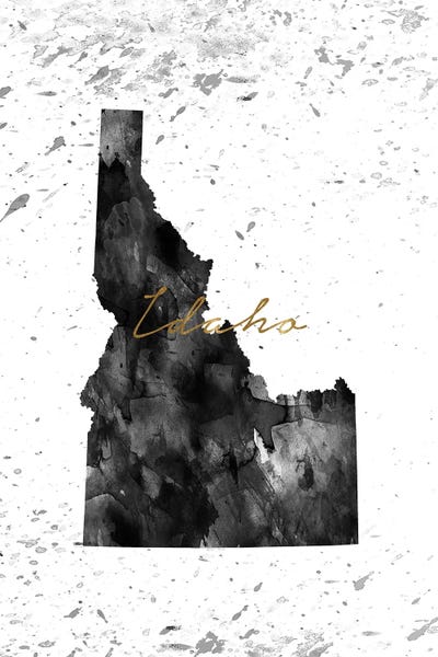 Idaho: Idaho Black And White Gold by WallDecorAddict