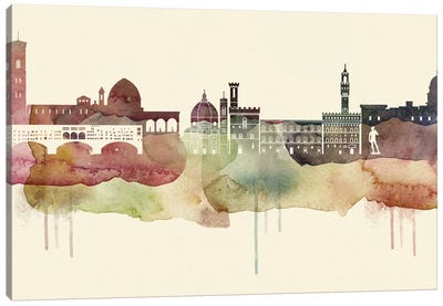 Florence Desert Style Skyline Canvas Art Print - Florence Art
