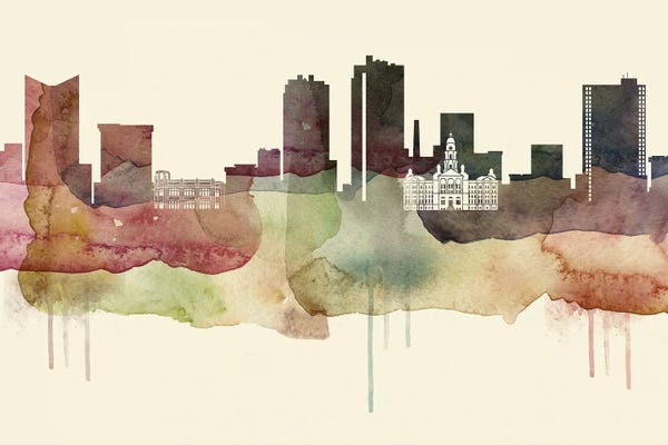 Fort Worth: Fort Worth, Texas Desert Style Skyline by WallDecorAddict