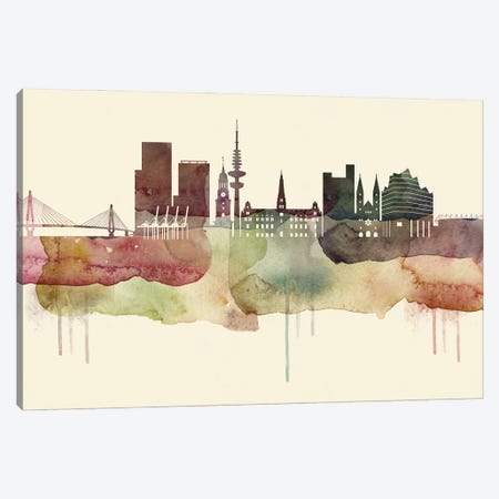 Hamburg Desert Style Skyline Canvas Print #WDA1523} by WallDecorAddict Canvas Art Print