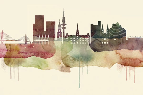 Hamburg: Hamburg Desert Style Skyline by WallDecorAddict
