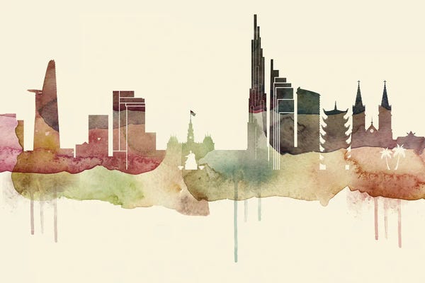 Vietnam: Ho Chi Minh Desert Style Skyline by WallDecorAddict