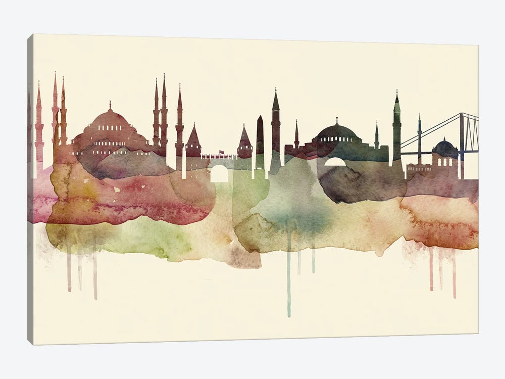Istanbul Desert Style Skyline by WallDecorAddict 1-piece Canvas Print