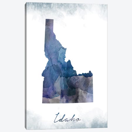 Idaho State Bluish Canvas Print #WDA152} by WallDecorAddict Canvas Print