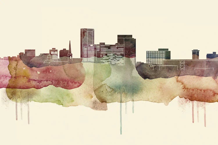 Lexington, Kentucky Desert Style Skyline by WallDecorAddict wall art