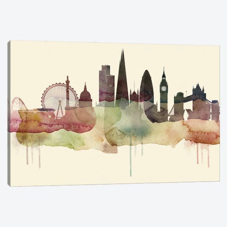 London Desert Style Skyline Canvas Print #WDA1537} by WallDecorAddict Art Print