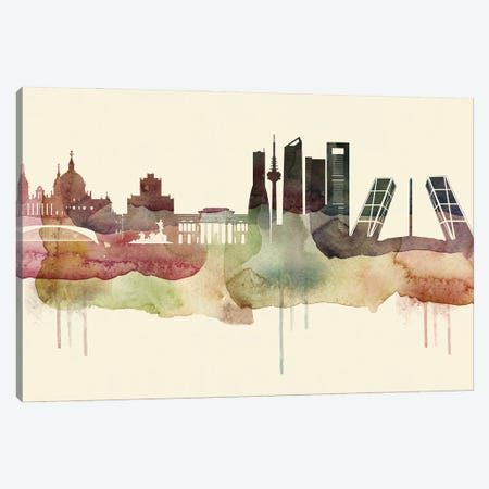 Madrid Desert Style Skyline Canvas Print #WDA1540} by WallDecorAddict Canvas Art Print