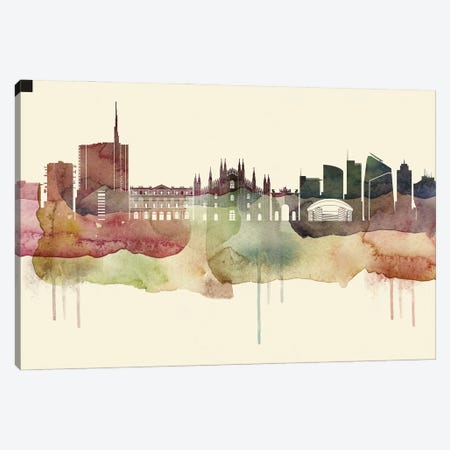 Milan Desert Style Skyline Canvas Print #WDA1545} by WallDecorAddict Canvas Wall Art