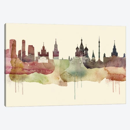 Moscow Desert Style Skyline Canvas Print #WDA1549} by WallDecorAddict Canvas Art Print