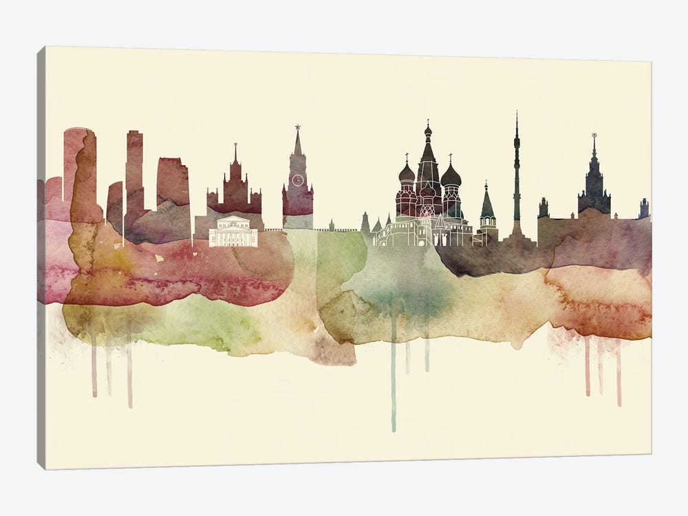 Moscow Desert Style Skyline by WallDecorAddict 1-piece Canvas Print