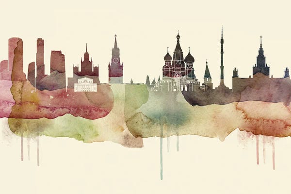 Russia: Moscow Desert Style Skyline by WallDecorAddict