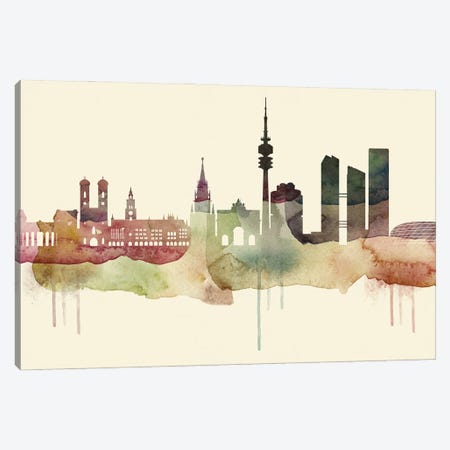 Munich Desert Style Skyline Canvas Print #WDA1550} by WallDecorAddict Canvas Artwork