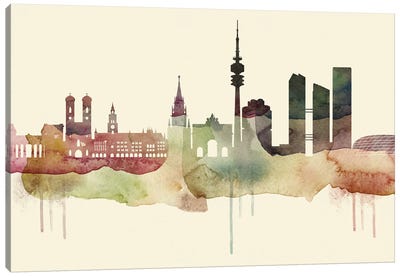 Munich Desert Style Skyline Canvas Art Print