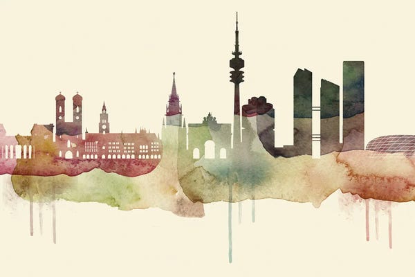 Bavaria: Munich Desert Style Skyline by WallDecorAddict