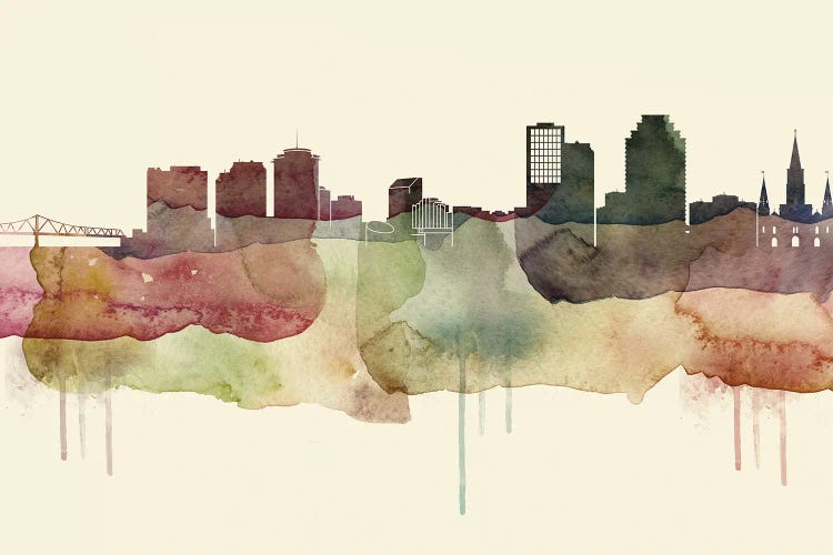 New Orleans Desert Style Skyline by WallDecorAddict wall art