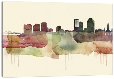 New Orleans Desert Style Skyline Canvas Art Print - New Orleans Skylines