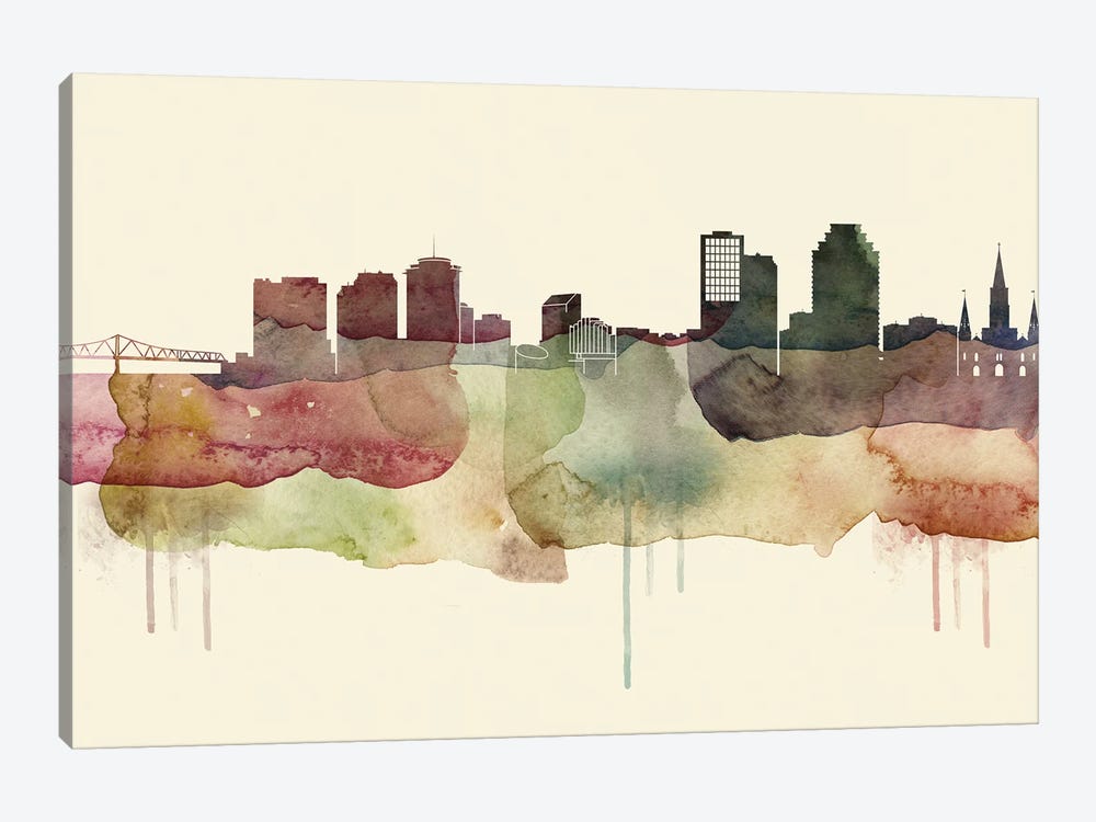 New Orleans Desert Style Skyline by WallDecorAddict 1-piece Canvas Wall Art