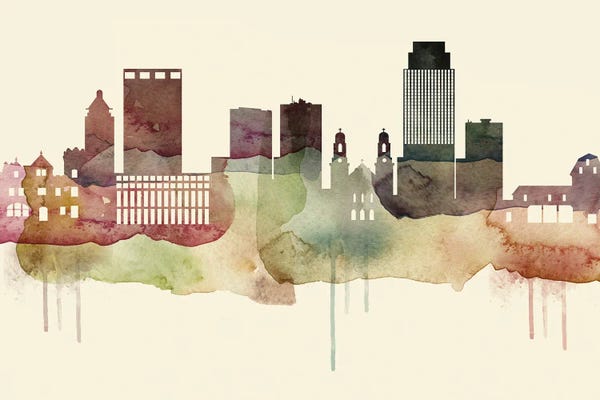 Nebraska: Omaha Desert Style Skyline by WallDecorAddict