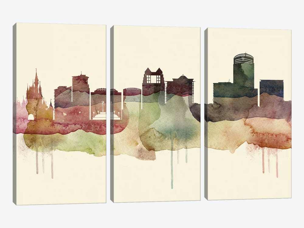 Orlando Desert Style Skyline by WallDecorAddict 3-piece Canvas Print