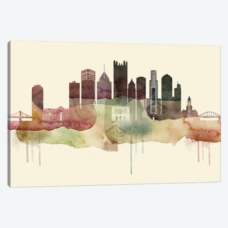 Pittsburgh Desert Style Skyline Canvas Print #WDA1562} by WallDecorAddict Canvas Art Print