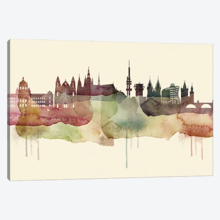 Prague Desert Style Skyline Canvas Print #WDA1564} by WallDecorAddict Canvas Wall Art