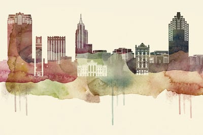 Raleigh Desert Style Skyline by WallDecorAddict metal wall art